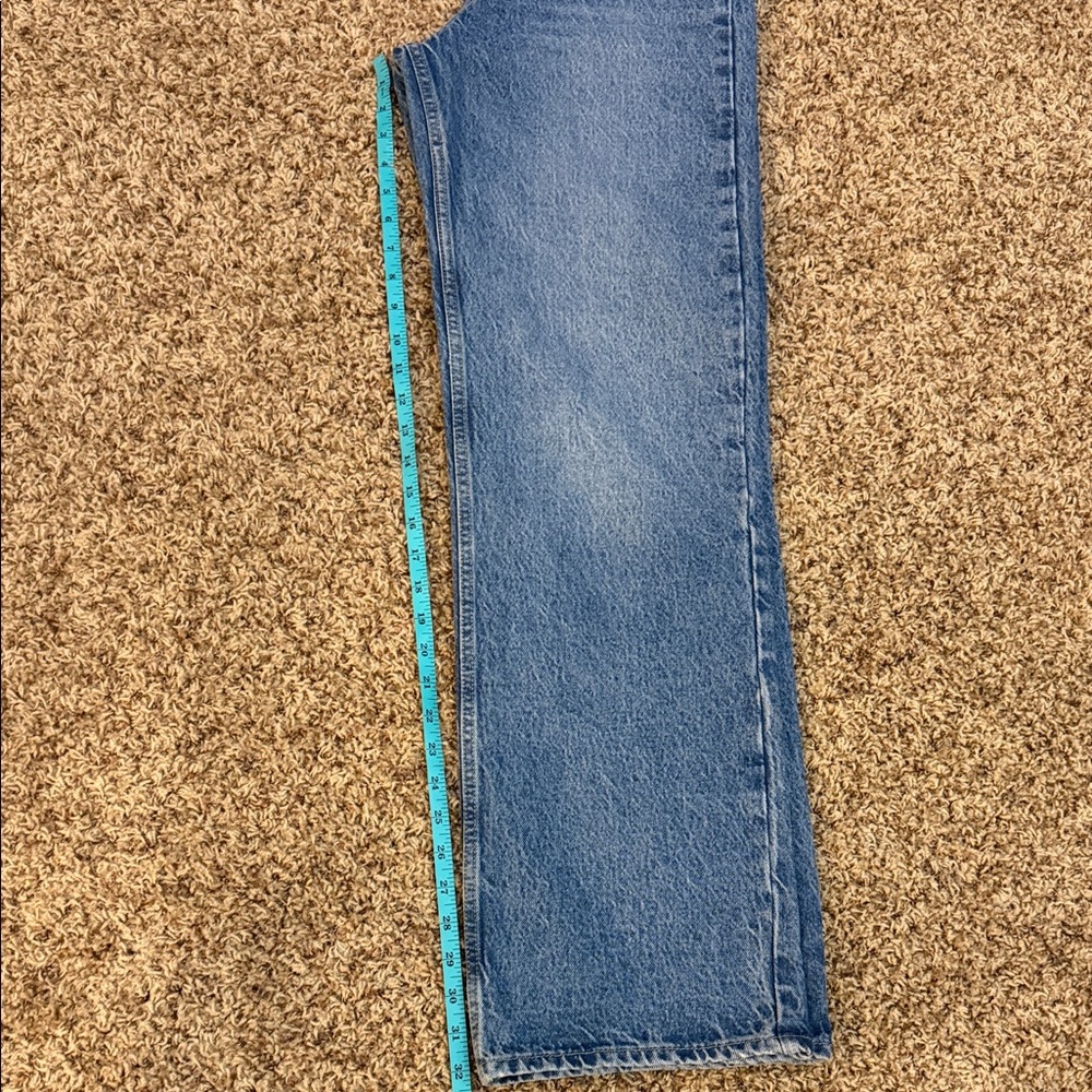 Zara Women's Wide Leg Blue Jeans - Picture 5 of 7
